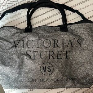 Victoria's Secret Silver Sparkling Tote Bag
